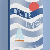 Bonjour Tristesse cover . Un progetto di Illustrazione digitale, Illustrazione editoriale, H, lettering, Design editoriale, Graphic design e Lettering di Alexandra Diamand - 24.08.2025