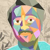 RETRATO A UN AMIGO . Un proyecto de Ilustración digital e Ilustración tradicional de Noriko Matsumura - 26.08.2025