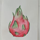 Escamas de Dragão-Aquarela botânica. Un proyecto de Bellas Artes, Dibujo, Ilustración tradicional, Pintura, Pintura a la acuarela e Ilustración botánica de Adriele - 27.08.2025