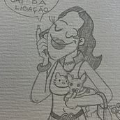 Minha amiga Patricinha. Een project van  Tekening, Ontwerp van personages y Traditionele illustratie van Bruna Bandeira - 28.08.2025