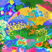 Mystic Bloom. Graphic Design, Traditional illustration, Pattern Design, and Vector Illustration project by Mehakpreet Kaur - 08.29.2025