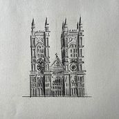 Iglesia . Architectural Illustration, Artistic Drawing, Drawing, and Pencil Drawing project by Maria Camila Vega Mateus - 09.01.2025
