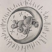 moon tattoo design. Un progetto di Design di tatuaggi di Anaé Monique McFarland - 02.09.2025