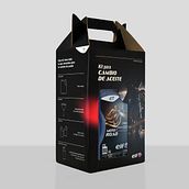 Packaging Kit cambio de aceite. Graphic Design, and Packaging project by Macarena Acosta - 09.04.2025