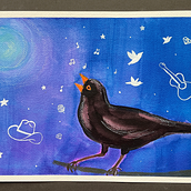 BlackBiird . Lukisan, Kreativitas, Dan Lukisan Cat Air proyek oleh ellen_lintzen - 09.04.2025