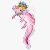 Quetzaljolotl  . Ilustrasi Digital, Desain Grafis, Dan Gambar Digital proyek oleh Moka Rós - 09.04.2025