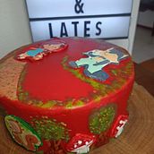 Torta Caperucita Pintada. Design, DIY, e Pintura projeto de Diana Proaño - 05.09.2025