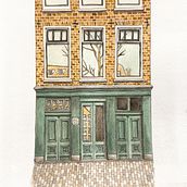 Anne Frank Huis Ein Projekt aus dem Bereich Architektonische Illustration, Zeichnung, Malerei und Aquarellmalerei von selene_zarate_14 - 08.09.2025