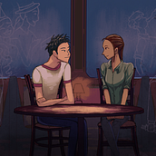 “When we sat on Silence”. Drawing, and Digital Illustration project by Melissa Zambrano - 09.08.2025
