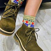 Jardiniere Socks . Accessor, Design, DIY, Fashion Design, Fiber Arts, Knitting, and Textile Design project by Gul Budak - 09.08.2025