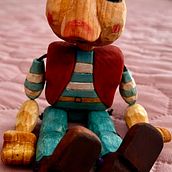 Mi segunda marioneta . Un proyecto de Diseño de personajes, Artesanía, Escultura, Modelado 3D, DIY y Carpintería de Javier Sinta - 08.09.2025