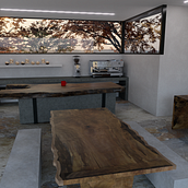 Autumn coffe . Een project van  Creativiteit, Interieurontwerp,  3D-modellering,  Interieur,  3D-ontwerp, Architectuur y Ruimtelijk ontwerp van arkibeat182 - 09.09.2025