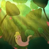 Tried Ramona Wultschner’s Tutorial – Meet Sunny the Worm 🌱✨. Un projet de Illustration numérique de Aiswarya K - 12.09.2025