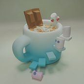 Render taza 3D. 3D, Modelagem 3D, e 3D Design projeto de José Luis Armenta Porras - 13.09.2025