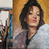 Autoportret . Fine Arts, Painting, and Oil Painting project by Anna Wolkaniec - 09.15.2025