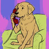 dog calling ilustração Ein Projekt aus dem Bereich Digitale Zeichnung, Traditionelle Illustration und Digitale Illustration von Giovana Bernardes P Marins - 15.09.2025