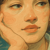 Waterlight Reverie — Olivia Dean. Digital Illustration, Traditional illustration, Arts, Crafts, Design, and Painting project by Suhuyine Bawa - 09.16.2025