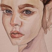 Progetto acquerello su ritratto.. Un progetto di Disegno di ritratti, Illustrazione tradizionale e Pittura ad acquerello di Angelica Perseu - 17.09.2025