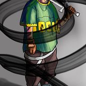 Street Ronin. Un progetto di Character design, Illustrazione tradizionale e Illustrazione digitale di Jhonatan Almeida Alflen - 18.09.2025