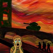 The Scream: Innocence in War. Digital Illustration, Drawing, and Art Therap project by Lorraine Pontes - 09.18.2025