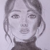 Dibujo de retrato . Een project van  Beeldende kunst,  Tekening, Tekening met potlood, Anatomisch tekenen,  Artistieke tekening,  Portrettekening y Traditionele illustratie van shambidaniela - 18.09.2025