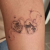 Tatuaje de Gatitos. Un proyecto de Diseño de tatuajes de ilustracion_m_arte - 22.09.2025