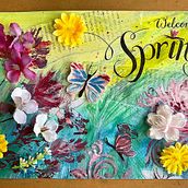 Welcome Spring Collage. Un proyecto de Diseño, Artesanía y Diseño gráfico de Diane Quee - 24.09.2025