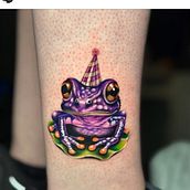 RANA COSMICA Ein Projekt aus dem Bereich Tattoodesign von estefaniramirezdelacruz - 25.09.2025