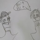 2 personas mirándose :) . Fine Arts, Drawing, Pencil Drawing, Figure Drawing, and Sketching project by ju_tobar_13 - 09.25.2025