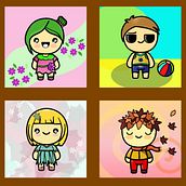 Estaciones. Design, Design de personagens, Ilustração tradicional, Ilustração vetorial, e Mangá projeto de rgg091 - 26.09.2025