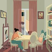 A day of my life. Een project van Digitale illustratie,  Tekening, Redactionele illustratie,  Beeldende kunst, Traditionele illustratie, Stor y telling van arwa_martan - 27.09.2025