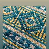 Cuello Tejido jaquard . Design accesoriu, DIY, Design vestimentar, Arte din fibre, Tricotat și Design textil de Iñaki Peña Perez - 09.29.2025