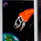 Asteroide D1n0. Un projet de Illustration numérique, Dessin, Design graphique, Design  , et Créativité de Victor Hinojosa - 29.09.2025