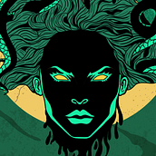 Méduse (Caravage) - Illustration. Un projet de Illustration numérique, Dessin artistique , et Dessin numérique de Danilo Henrique - 29.09.2025