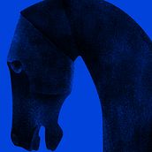 Os troianos. Ilustração digital, Desenho, Design de cartaz, e Desenho digital projeto de amaar_amina - 30.09.2025