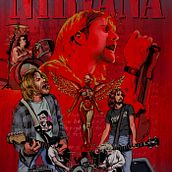 Nirvana In Utero. Digital Illustration, Ink Illustration, and Poster Design project by Kelsey - 09.30.2025