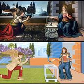 Contemporary Annunciation by Leo Da Vinci. Digital Illustration project by lupyxel - 10.01.2025