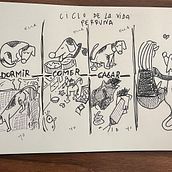 Ciclo de la vida perruna: dormir, comer y cagar. . Ilustração tradicional, Comic, Desenho, Desenho a lápis, e Narrativa projeto de _deb_ - 01.10.2025