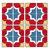 Baldosa: Estrella de Belén. Un progetto di Artigianato, Interior Design, Interior design, Design e creazione di mobili e DIY di Sabiany Garrido Acuña - 01.10.2025