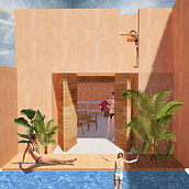 House Collage. Un progetto di Architettura, Collage, Interior design, Graphic design, Architettura digitale, Architettura d'interni, Illustrazione architettonica e Paesaggismo di Nazlı Ece Uçar - 03.10.2025