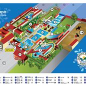 Mapa Camping Resort. Drawing, Traditional illustration, Digital Illustration, Infographics, Digital Painting, Vector Illustration, and Graphic Design project by Carlos Arturo Sellhorn Fuentes - 10.04.2025