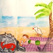 Exploratory sketchbook final project. Sketching, Creativit, Drawing, Traditional illustration, Watercolor Painting, and Sketchbook project by Milada Walkova - 10.05.2025