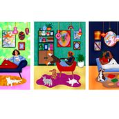 Vibrant Interior World . Un proyecto de Dibujo digital, Ilustración digital, Dibujo e Ilustración tradicional de Brigitte Cutinha - 06.10.2025