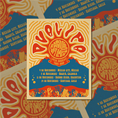 Póster psicodélico Dua Lipa Ein Projekt aus dem Bereich Kreativität, Design, Digitales Design, Grafikdesign, Plakatdesign, T, pografie, Vektorillustration und Lettering von Jorge Ramsés Curiel Garza - 06.10.2025