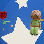Le Petit Prince dans les étoiles. 3D, Design de personagens 3D, 3D Design, Modelagem 3D, e Design de personagens projeto de nymphea404 - 08.10.2025