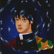 Tomioka portrait. Projekt z dziedziny  R, sunek, Portret, R, sunek c, frow, Trad, c, jna ilustracja, Ilustracja c, frowa, Malarstwo c i frowe użytkownika vicgomes97 - 09.10.2025