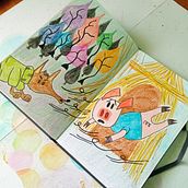 Proyecto: Los tres Cerditos. Fine Arts, Painting, Traditional illustration, Drawing, Pencil Drawing, Children's Illustration, and Narrative project by Laura Rodríguez - 10.10.2025
