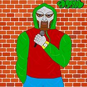 Dibujo digital de MF DOOM . Digital Illustration, Drawing, and Digital Drawing project by pierre140199 - 10.10.2025