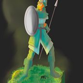 Personaje Cartoon: Minerva la Caballero Turquesa. Projekt z dziedziny Projektowanie postaci, R, sunek c, frow, Ilustracja c, frowa, Trad, c i jna ilustracja użytkownika Oscar Felipe Arellano Vals - 10.10.2025