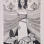 The Black Rock Witch . Een project van  Artistieke tekening,  Tekening y  Illustratie met inkt van Monique FALCONER - 12.10.2025